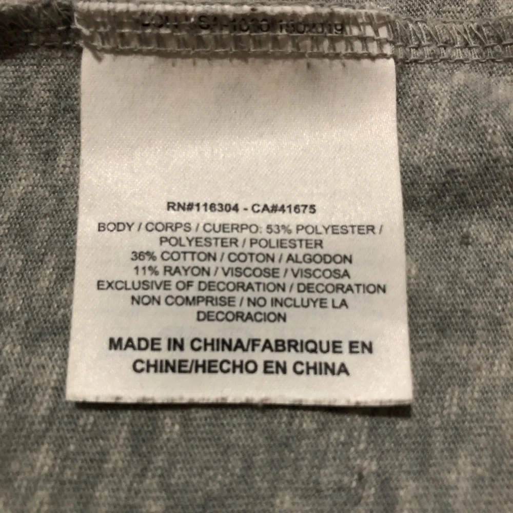 Converse Women’s Graphic Print 3/4 Sleeve Raglan Baseball Grey T-shirt XL - Picture 10 of 11